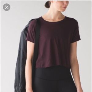 Lululemon cates crop tee.